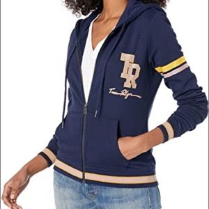 TRUE RELIGION Ace Blue Collegiate Zip Up Hoodie NWT